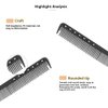 Barber comb, Professional 3-Piece Professional Styling Fine Cutting Combs, 7 Inch Carbon Fine Cutting Comb Carbon - Black, White, Grey”