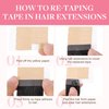 GOO GOO Tape in Hair Extensions Human Hair, 1 Jet Black, 10inch 20pcs 30g, Silky Straight, Thick Ends, Natural-Looking, Double-Sided Tape in