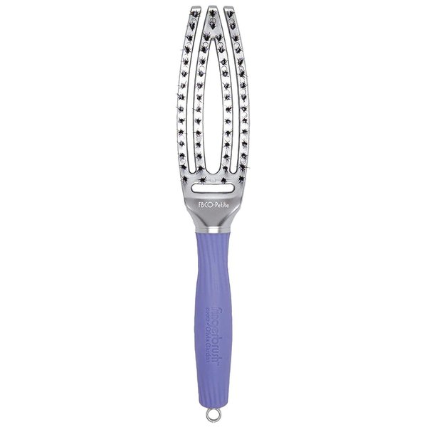 Olivia Garden FingerBrush Scalp-Hugging & Vented Combo Paddle Hair Brush (Ionic & 100% Boar Bristles) FBCO-PT (Petite)