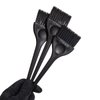 Hair Colouring Tool Set - Wide hair colouring brush with soft bristles and double row design. Mini hair colour cream stirrer, pointed tail comb. (Black, Black Bristle Set B)…