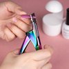 Chameleon Premium Adjustable Nail Clippers for Acrylic Nails, Stainless Steel Cutter Trimmer for Artificial Fake False Tips Manicure Sharp Blade Clip Tool for Salon Home Nail Art Beauty Design DIY