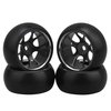 4pcs 25x11MM RC 1:28 Drift Tires Black Mesh Wheel Hub Replacement for WL 1/28 K969 K989 P929 Upgrade Parts