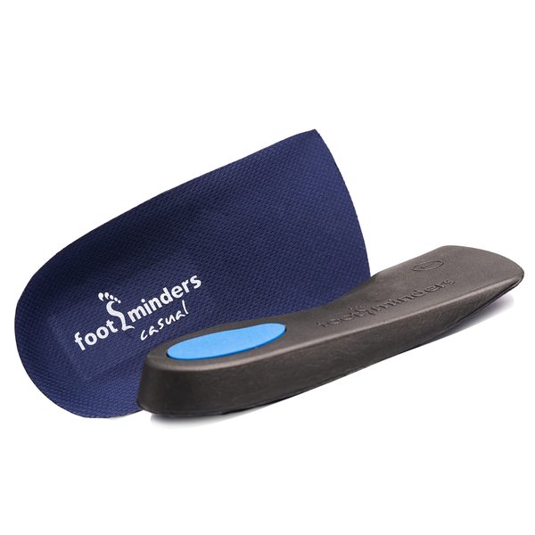 Footminders Casual Orthotic Arch Support Insoles for Dress Slip-On Shoes (Pair) (Medium: Men 7½ - 9 Women 8½ -10) - Relief for Foot Pain Due to Flat Feet/Low Arches and Plantar Fasciitis