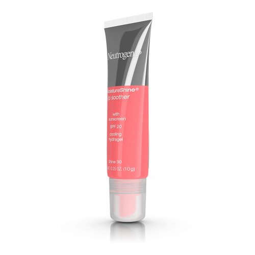 Neutrogena MoistureShine Lip Soother Gloss with SPF 20 Sun Protection, High Gloss Tinted Lip Moisturizer with Hydrating Glycerin and Soothing Cucumber for Dry Lips, Shine 30,.35 oz