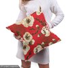 Lunarable Japanese Fabric by The Yard, Oriental Cherry Branches Sakura Bloom with Grunge Effect, Decorative Fabric for Upholstery and Home Accents, Cream Vermilion and Green Brown