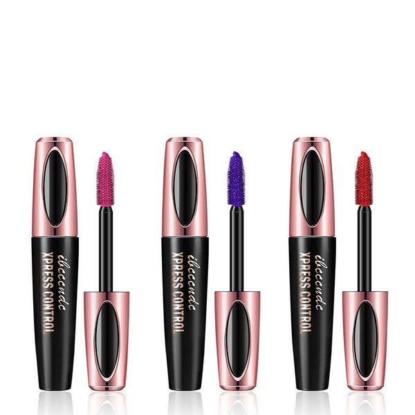 3-Pack: 4D Silk Fiber Colored Lash Mascara For Longer Thicker Voluminous Eyelashes - Bundle