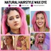 Pink Hair Coloring Wax Temporary Hair Clay Pomades 4.23 oz,Natural Hair Dye Material Disposable Hair Styling Clay Ash for Cosplay,Halloween,Party