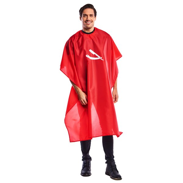 Betty Dain Barber Pole Cutting/Styling Cape, Red