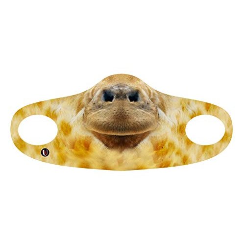 Underwraps Children's Reusable Face Cover with 1/8th Inch Foam - Giraffe Mask Design