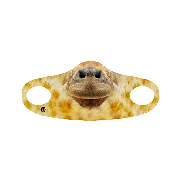 Underwraps Children's Reusable Face Cover with 1/8th Inch Foam - Giraffe Mask Design