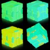 Skylety 4 Pack Infinity Cube Fidget Infinity Cube Stress Anxiety Relief Mini Kill Time Cube Hand Held Magic for Adults with Add ADHD Christmas Party Favors