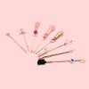 CuteBrush Sailormoon Makeup Brush Set w/Pouch - Rose Gold Cosmetic Brushes With Sailormoon Gems(MJ-155)
