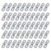 Sydien 50Pcs M5 2Hole Strap U Bracket Tube Strap Stainless Steel Rigid Pipe Strap Clamp