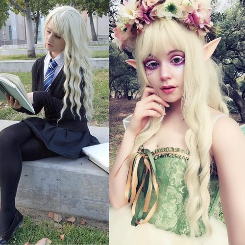 Mildiso Blonde Wigs for Women 26" Long Blonde Wig with Bangs Curly Wavy Natural Cute Soft Hair Wig for Daily Party M062GD