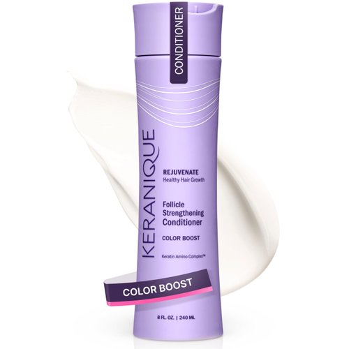 Keranique Color Boost Scalp Revitalizing Keratin Conditioner for Color Treated Hair| 3.4 fl oz, Free of Sulfates, Dyes and Parabens
