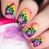 Whats Up Nails - Hibiscus Nail Vinyl Stencils for Nail Art Design (1 Sheet, 20 Stencils)