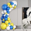 Uniquer Blue Yellow White Balloon Garland Kit, Latex Balloons Arch Kit, Birthday Wedding Anniversary Engagement Party Supplies
