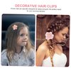 Beatifufu 7pcs Cherry Blossom Hairpin Flower Hairpins Flower Hair Barrettes Floral Duckbill Hairpins Hair Jewels for Women Hair Clips for Girls Flower Girl Hair Accessory Pink