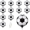 AIEX 12pcs 18inch Soccer Party Balloons, Soccer Balloon Decoration with 10m white cord Soccer Party Supplies for Football Soccer Theme Kids Birthday Party Decorations