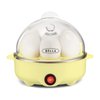 BELLA Rapid Electric Egg Cooker and Poacher with Auto Shut Off for Omelet, Soft, Medium and Hard Boiled Eggs - 7 Egg Capacity Tray, Single Stack, Yellow