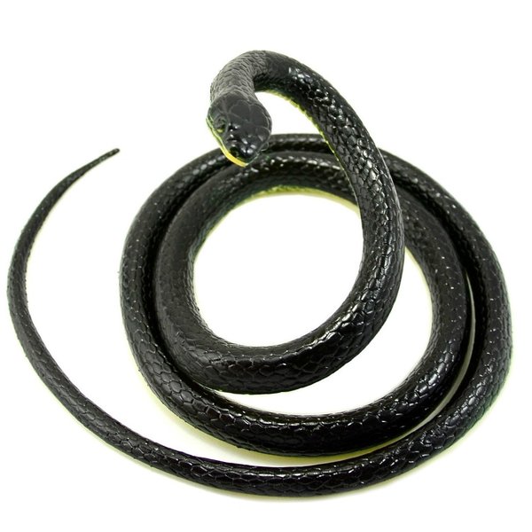 Paialco Realistic Rubber Snake Toy 52 Inch Long (Black)