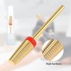 Qianyu Super Long 5 in 1 Nail Drill Bits Professional 3/32'' Carbide Tungsten Two Way Rotary Use for Both Left and Right Handed Advanced Safety Bits Fast Remove Acrylic Nails for Manicure Pedicure