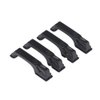 Dilwe 4Pcs RC Car Door Handles, Plastic Simulation Door Handles with Screws for Traxxas -4 D90 Axial SCX10 1/10 RC Crawler Car(Black) Car Model Accessory