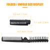 Qjaiune 6PCS Travel Foldable Brush Comb Portable Folding Comb, Anti-Static Hair Comb Mini Pocket Comb, Double Headed Hair Brush Hairdressing Tools Plastic Folding Comb for Men Women (Black)
