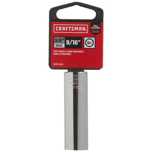 CRAFTSMAN Deep Socket, SAE, 3/8-Inch Drive, 9/16-Inch, 6-Point (CMMT43334)