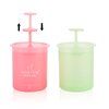 Beautyflier 2 Pieces Facial Cleanser Foam Cup Whip Bubble Maker Facial Skin Cleansing Care, Facial Cleanser Foamer Cup Foam Maker (Small, Green+Pink)