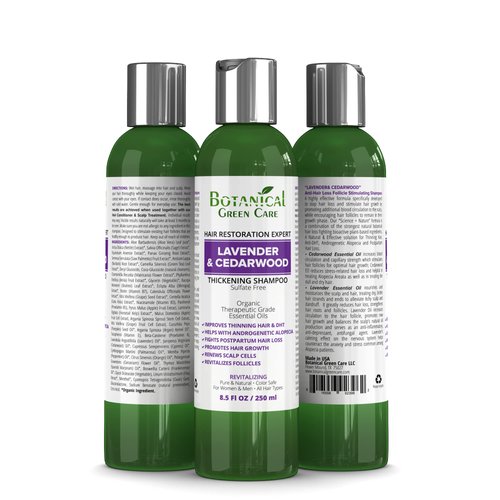 Hair Growth/Anti-Hair Loss Sulfate-Free Shampoo “Lavender & Cedarwood”. Alopecia Prevention and DHT Blocker. Doctor Developed. NEW 2018 FORMULA!