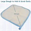 Bleu Bath (6 Pack) Dual-Sided Exfoliating Skin Towel Natural Terry Body Cloth Scrubber Premium Sturdy Loofah Towel Soft and Buffing Wash Cloth White for Either Oil or Dry Skin