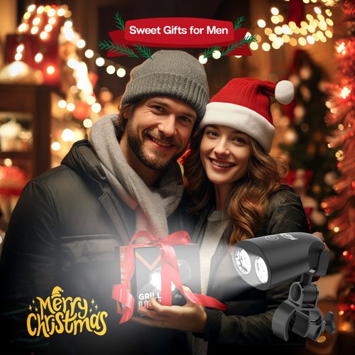 RVZHI Grill Light BBQ Accessories - Upgraded Waterproof Grilling Accessories for Outdoor Grill, Smoker Accessories Grilling Gifts for Men Women Dad, Flexible BBQ Light with 10 Super Bright LED Lamps