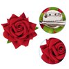 Topbuti 6 Pcs Rose Flower Hair Clip Rose Brooch Floral Hair Accessories for Woman Girls Flamenco Dancer Mexican Wedding Party Mother's Day Halloween Costume (Red)