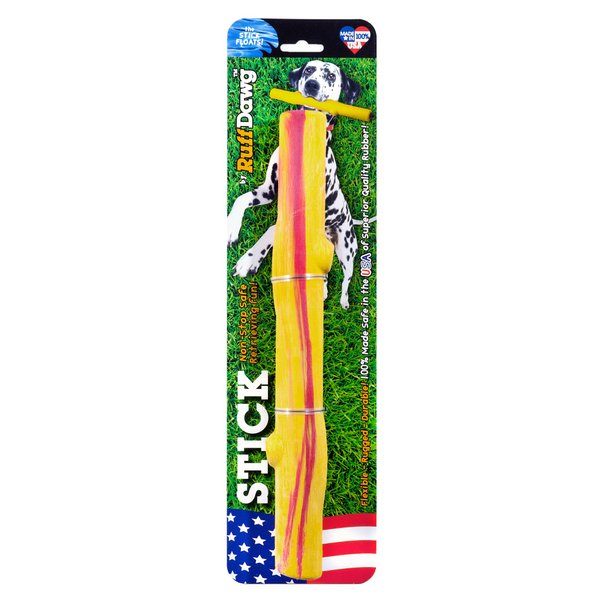 Ruff Dawg Stick Rubber Dog Toy Assorted Colors