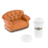 FRIENDS TV Show Central Perk Sofa & Cup Lip Balm Duo, Strawberry & Vanilla Scented, Sweet, Fruity Hydration, Sofa & Cup Molded Lip Set, Iconic Friends TV Series Themed Gift, Novel, Nostalgic