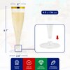JOLLY CHEF 36 Count Plastic Champagne Flutes 4.5 oz Gold Rim Clear Disposable Toasting Glasses