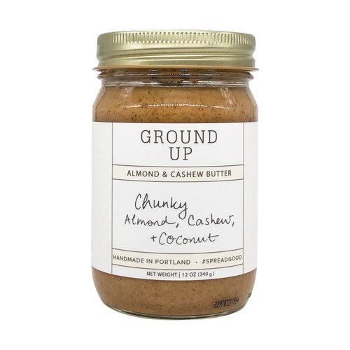 GROUND UP PDX Nut Butter Almond Cashew Coconut Chunky, 12 OZ