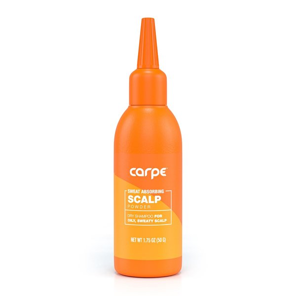 Carpe New Sweat Absorbing Scalp Powder - Non Aerosol Dry Shampoo for Women & Men - Residue Free Oily Hair Treatment - Use Between Washes