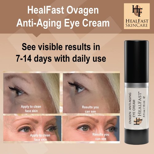 HealFast The Original Ovagen Anti-wrinkle Eye Cream with Retinol (.5 Oz) | Smooth Fine Lines and Hyaluronic Acid to Brighten Dark Circles and De-Puff Bags Skincare