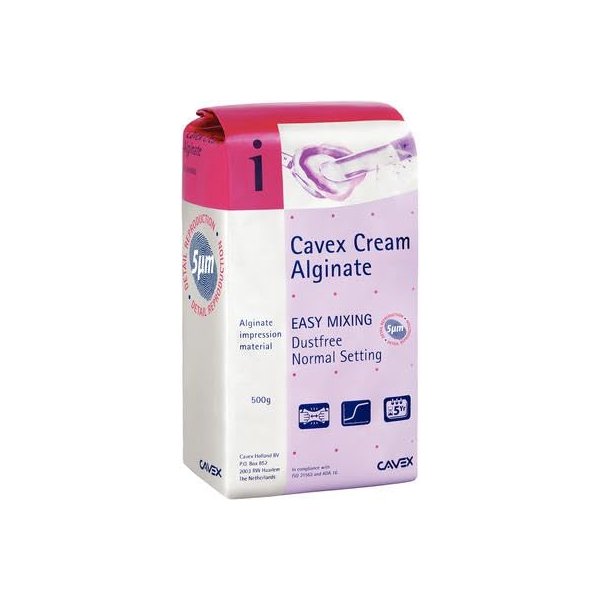 1.1Lb Cavex Cream Alginate Regular Set Dust-Free Buble Gum (500g) Violet, Normal Set, Easy Mixing