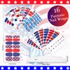 XEAOHESY 224 Pieces 16 Sheets 4th of July Nail Polish Strips for Women Independence Day Nail Wraps Self-Adhesive Red Blue Solid Color Nail Strips Nail Polish Stickers for Memorial Day