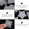 EXCEART 50 Pcs Clear Plastic Mesh Canvas Plastic Sheets Needlepoint Embroidery Canvas for Cross Stitch Art Craft Heart Square Pentagram Round Butterfly