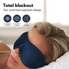 Samadhaan 3D Contoured Eye Masks for Sleep - Light Weight Eye Mask for Sleeping - 3D Travel Eye Mask for Eyelash Extensions with Velcro Closure - Concave Molded Night Eye Covers for Sleeping - Blue