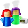 Abnaok Microwave Cleaner, 2 PCS Angry Mama Microwave Cleaner Microwave Oven Steam Cleaner Easily Clean in Minutes Cleans Add Vinegar and Water for Home or Office with English Manual