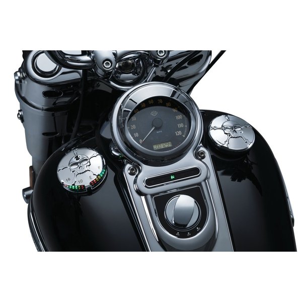 Kuryakyn 7358 Zombie Skull Vented Fuel Tank/Gas Cap with Right-Hand Threads for 1982-2019 Harley-Davidson Motorcycles with Screw Tanks, Chrome