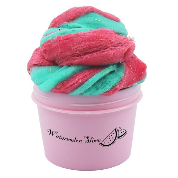 Pre-Made Original Red and Green Cloud Slime, 7OZ. Smooth Slime, Cotton Watermelon and Strawberry Scented, 3 Fun Slime Add Ins, Party Favor Slime for Kids, Super Soft Sludge Toy…