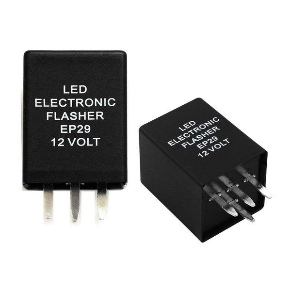 iJDMTOY Fit 1996 1997 1998 1999 2000 2001 2002 (1) 4-Pin EP29 EP29N Electronic LED Flasher Relay Fix For LED Turn Signal Bulbs Hyper Flash Fix