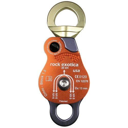 Rock Exotica Omni-Block Pulley - 1.5" Double Orange