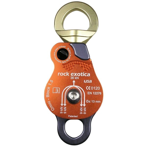 Rock Exotica Omni-Block Pulley - 1.5" Double Orange